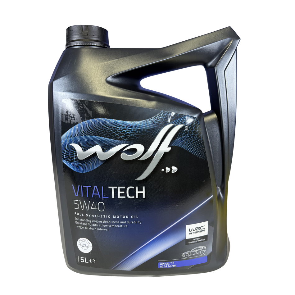 Aceite Wolf VitalTech 5W40 Sintético 5L | BMW LL-01 & VW 502.00